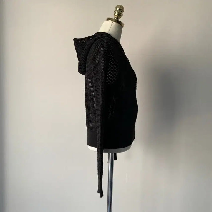 [BUNJANG] 55 Essential Antwerp Black Hooded Knit / 55 에센셜 앤트워프 블랙 후드 니트