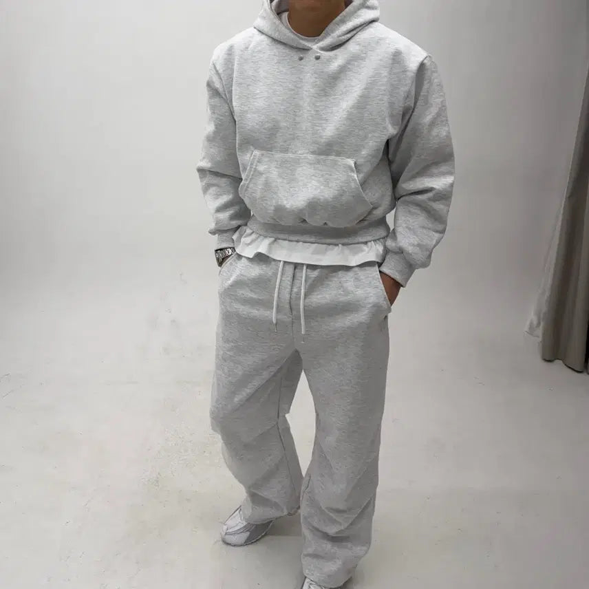 [BUNJANG] Rivet Hooded Training Set / 리벳 후드 트레이닝 셋업