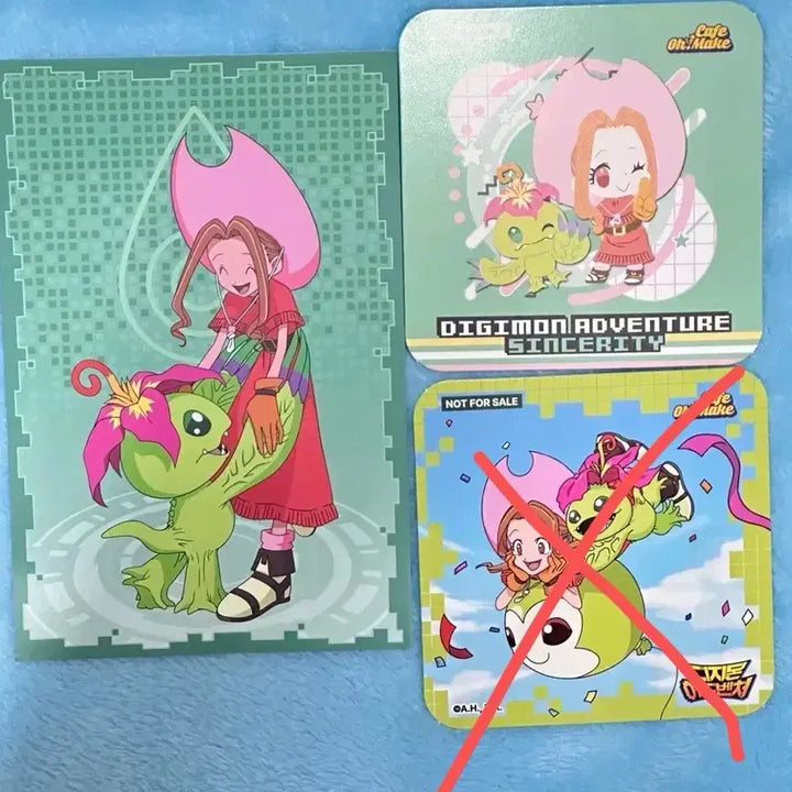[BUNJANG] Digimon Mina &amp; Palmon Bundle Set POB / 디지몬 오마케 특전 미나 팔몬 일괄