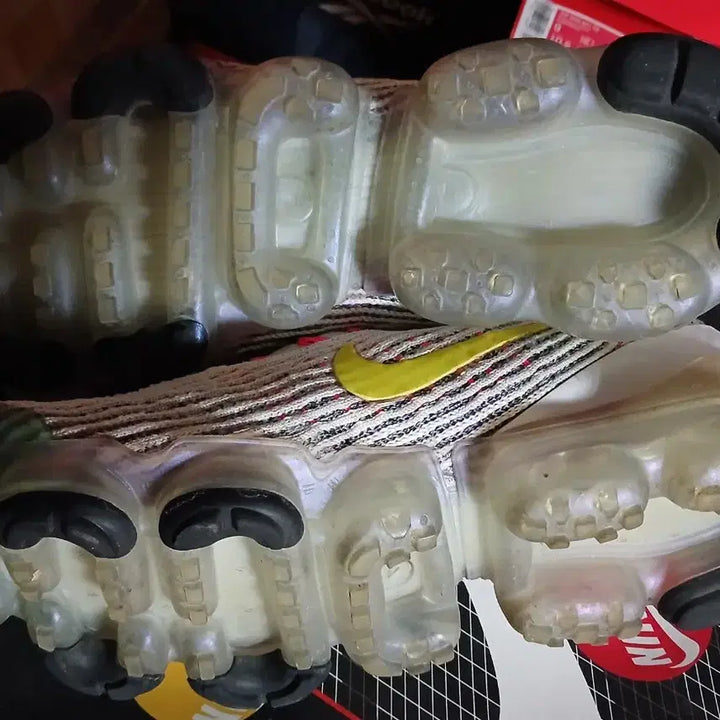 [BUNJANG] Nike Vapormax Flyknit 3 White Yellow Sneakers / 나이키 베이퍼맥스 플라이니트3 화이트옐로우