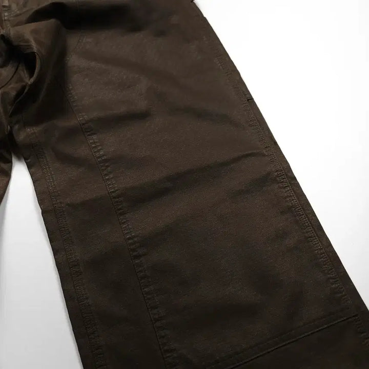 [BUNJANG] Lafarge Store Loose Fit Coated Carpenter Work Pants Brown (M) / 라퍼지스토어 루즈핏 코팅 카펜터 워크 팬츠 브라운 (M)