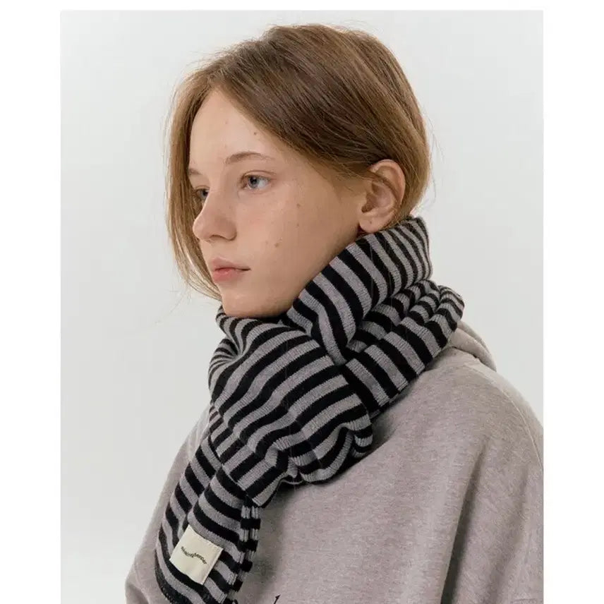 [BUNJANG] Thinking Differ Stripe Jacquard Muffler / 싱킹디퍼 스트라이프 자가드 머플러