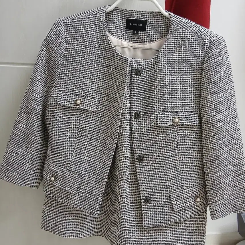 [BUNJANG] Blanchet Lizzie Tweed Jacket &amp; Skirt Set - Size S / 블랑쇼 리지 트위드 자켓 스커트 셋업 s