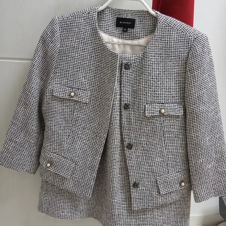 [BUNJANG] Blanchet Lizzie Tweed Jacket &amp; Skirt Set - Size S / 블랑쇼 리지 트위드 자켓 스커트 셋업 s