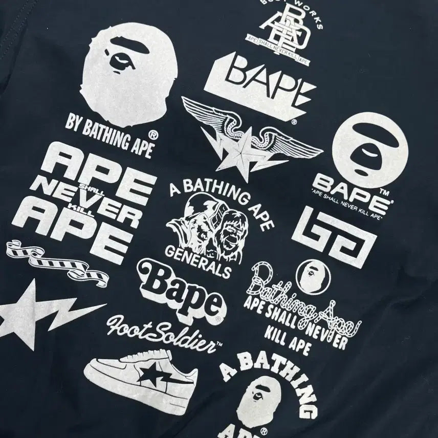 [BUNJANG] BAPE 00s Saru Back Logo Two-Way Bomber Jacket / 베이프 00s 사루 백로고 투웨이 봄버 자켓 S(100)