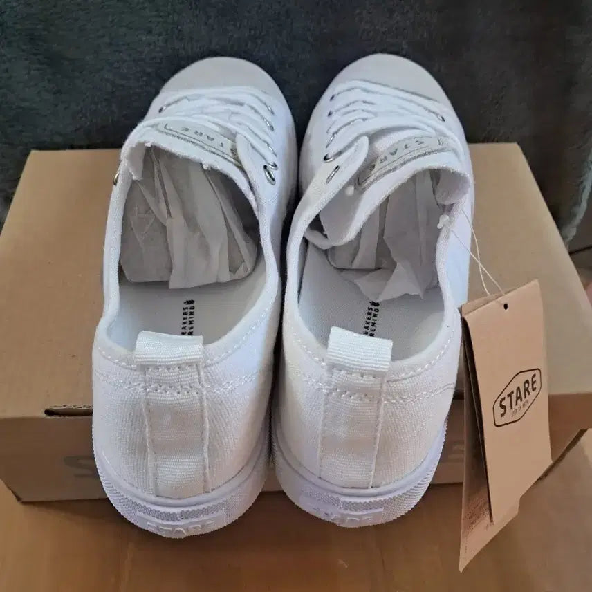 [BUNJANG] STARE White Sneakers 260mm / STARE 흰색 스니커즈 새상품 260mm