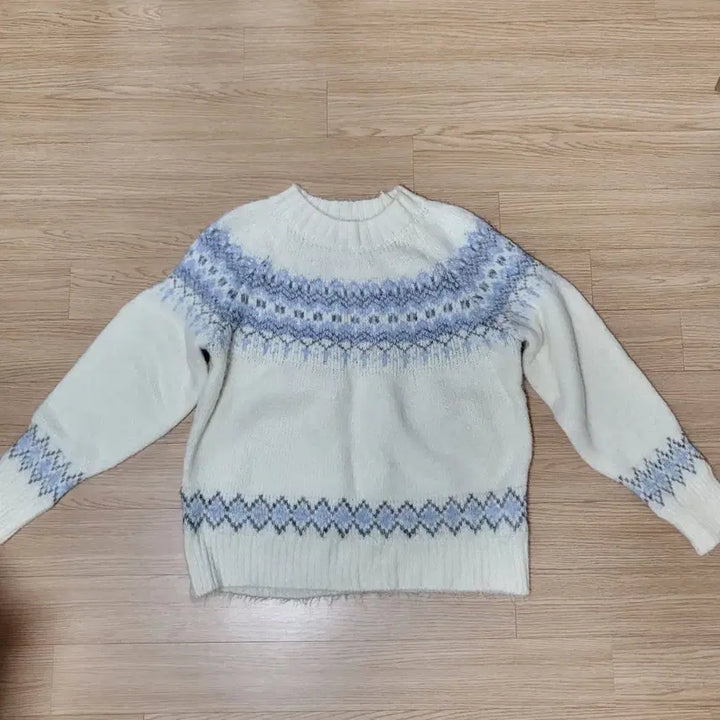 [BUNJANG] Nordic Ice Round Knit Sweater / 노르딕 아이시 라운드 니트
