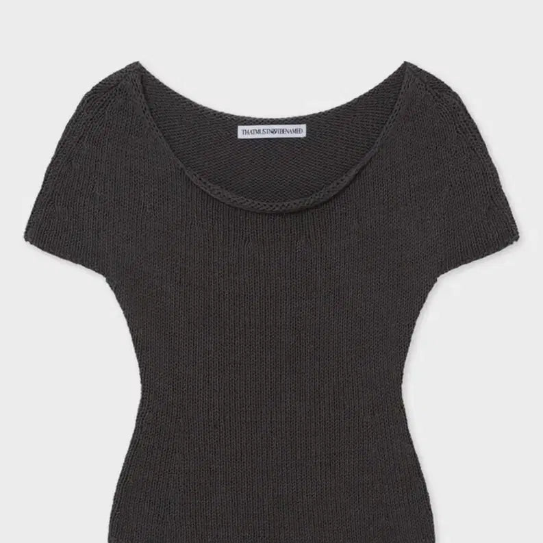 [BUNJANG] TMNN Knit Dark Brown Top / TMNN 반팔 니트 다크브라운탑