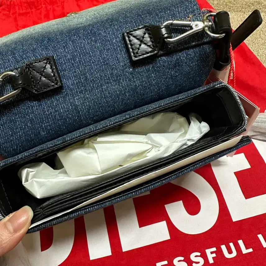 [BUNJANG] Diesel Denim Crossbody Bag / 디젤 데님백