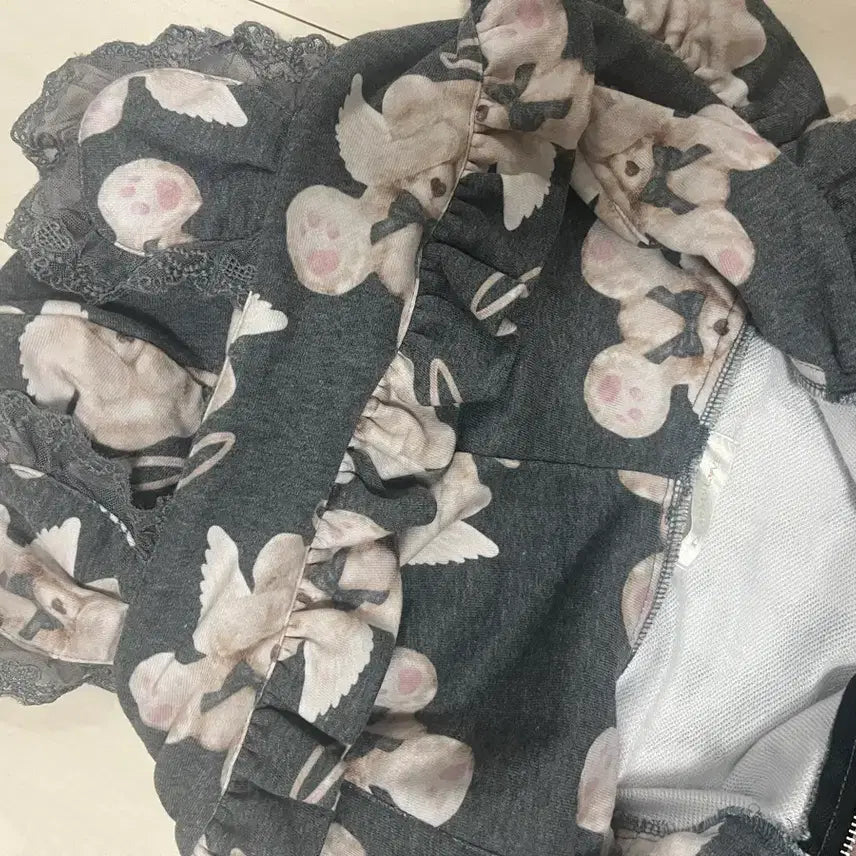 [BUNJANG] Dear My Love Rabbit Ear Hooded Sweatshirt / 디어마이러브 곰돌이귀 후드 지뢰계 양지뢰 히메갸루