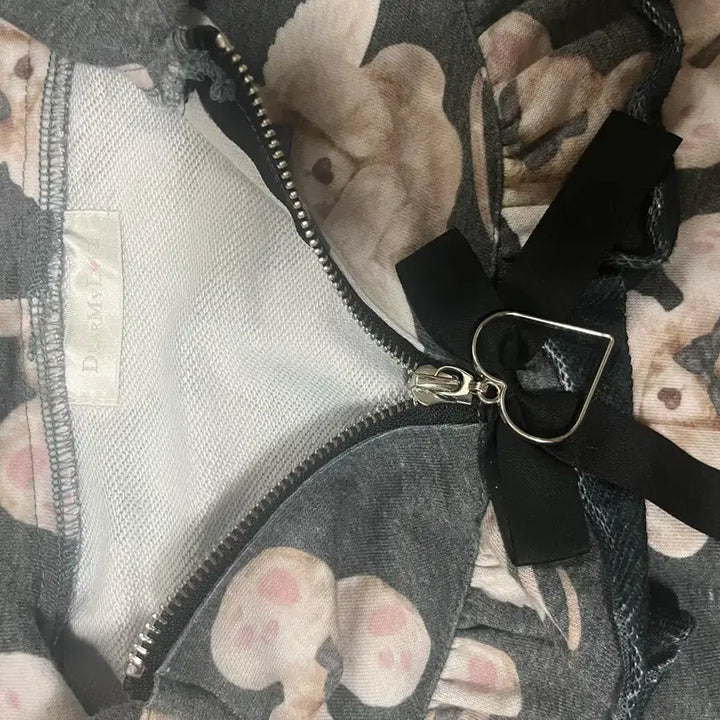 [BUNJANG] Dear My Love Rabbit Ear Hooded Sweatshirt / 디어마이러브 곰돌이귀 후드 지뢰계 양지뢰 히메갸루