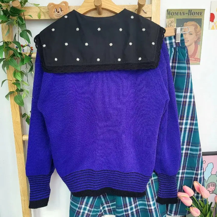 [BUNJANG] Vintage Cat Knit Sweater / 고양이 빈티지 니트