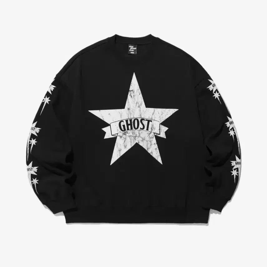 [BUNJANG] Nice Ghost Club GHOST STAR LOGO Sweatshirt / 나이스고스트클럽 GHOST STAR LOGO SWEATSHIRTS