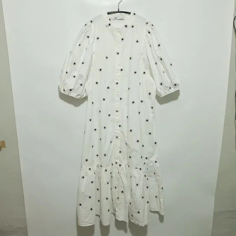 [BUNJANG] ZARA Balloon Sleeve Embroidered Dress S / 자라 벌룬 소매 자수 원피스 S_S0706
