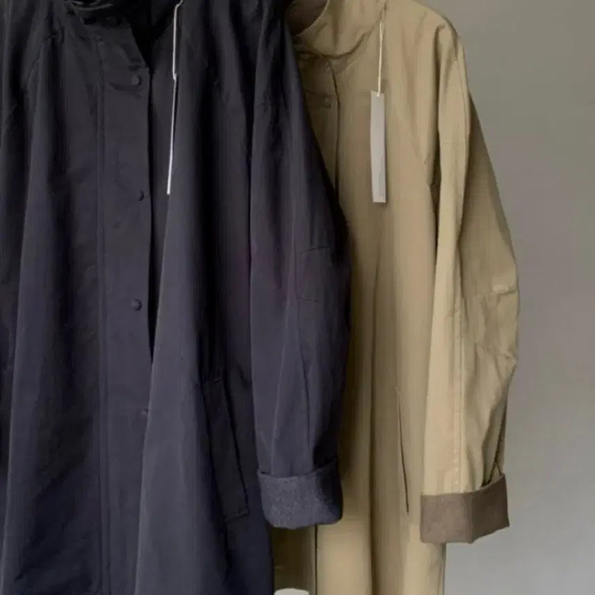 [BUNJANG] Trench Cotton Parka Coat / 트렌치 코튼 야상 심플 바바리 코트