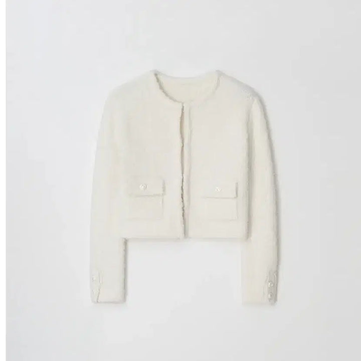 [BUNJANG] Yoonseul Shop Tweed Cardigan Jacket / 윤슬샵 트위드 가디건 Tweed cardigan jacket (pearl