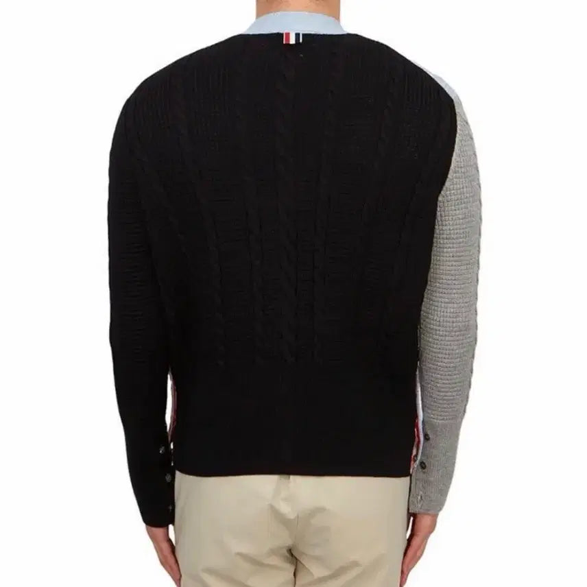 [BUNJANG] Thom Browne Fun Mix Wool Relax Cable Cardigan / 톰브라운 / 펀믹스 울 릴랙스 케이블 가디건 / 3