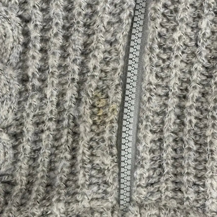 [BUNJANG] A Seconds Cable Knit Zip-Up Cardigan / 에이세컨즈 꽈배기 니트 집업 가디건