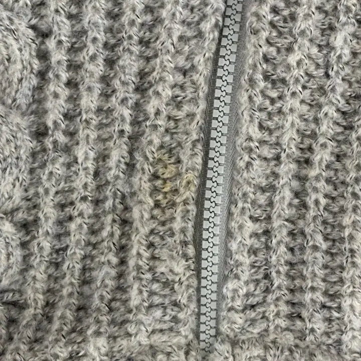 [BUNJANG] A Seconds Cable Knit Zip-Up Cardigan / 에이세컨즈 꽈배기 니트 집업 가디건
