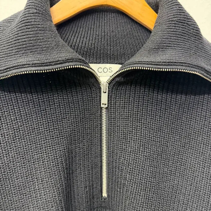 [BUNJANG] COS Oversized Black Half-Zip Knit Sweater / 정품) COS 코스 여성 오버핏 블랙 니트 반집업 니트 L