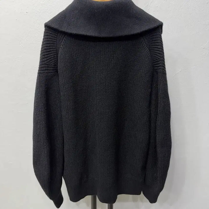 [BUNJANG] COS Oversized Black Half-Zip Knit Sweater / 정품) COS 코스 여성 오버핏 블랙 니트 반집업 니트 L