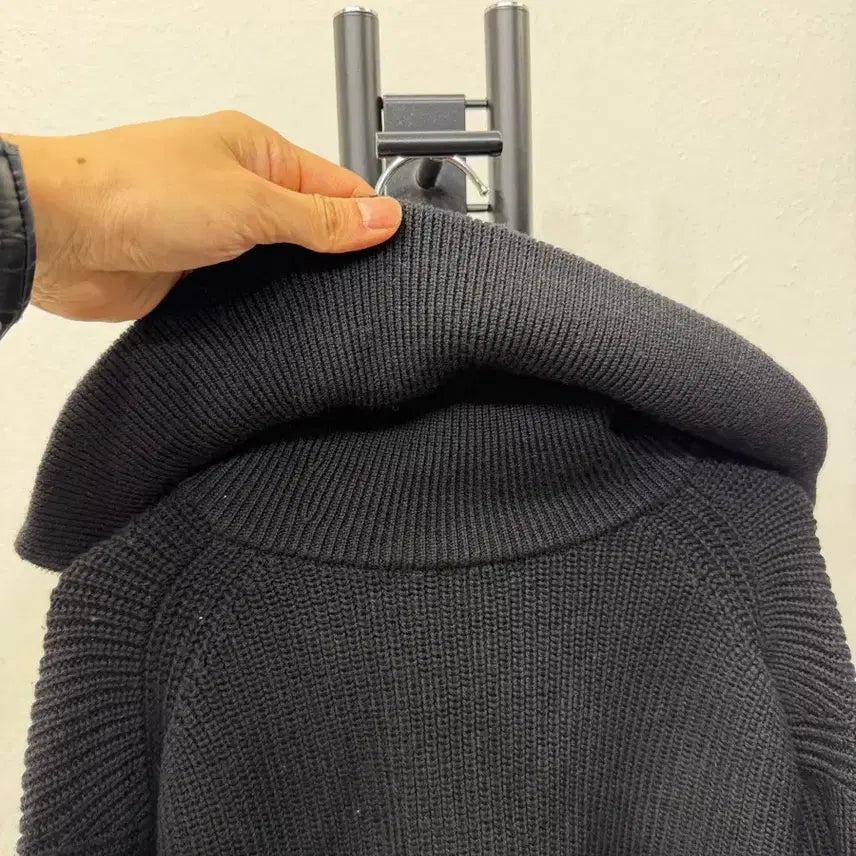 [BUNJANG] COS Oversized Black Half-Zip Knit Sweater / 정품) COS 코스 여성 오버핏 블랙 니트 반집업 니트 L