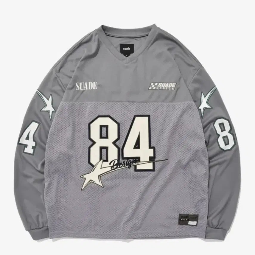 [BUNJANG] Suede 84 Star Racing Long Sleeve [Gray] L / 스웨이드 84 STAR RACING 롱슬리브 [GRAY] L