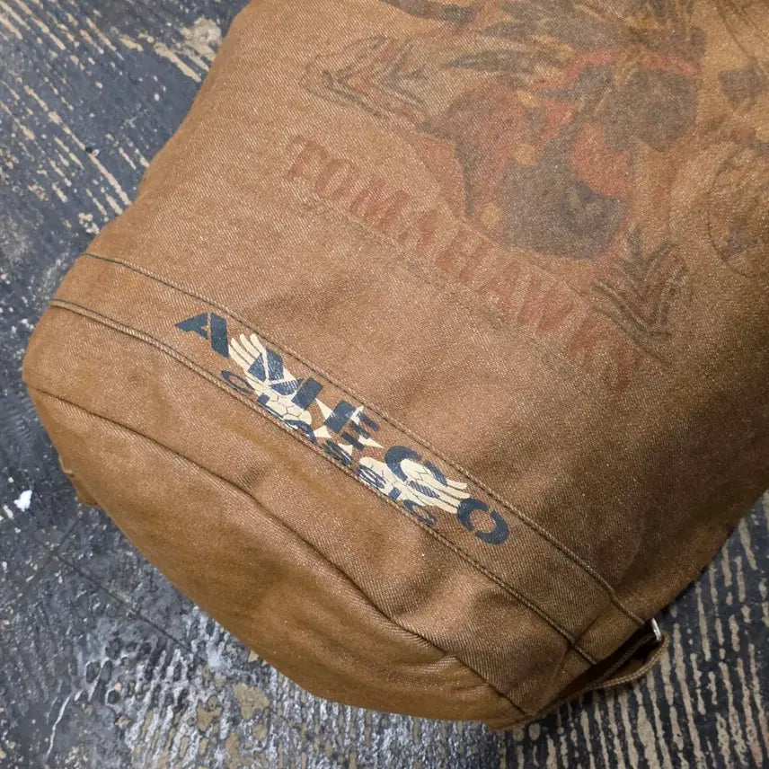 [BUNJANG] Ameeko Tomahawk Indian Printing Backpack / 아메코 토마호크 인디언 프린팅 브라운 백팩