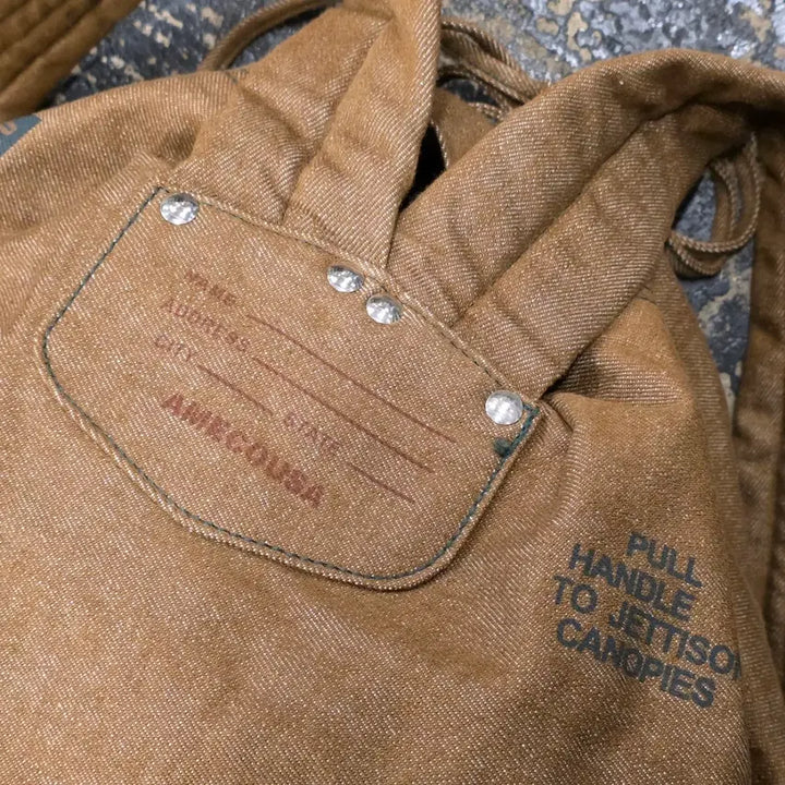 [BUNJANG] Ameeko Tomahawk Indian Printing Backpack / 아메코 토마호크 인디언 프린팅 브라운 백팩
