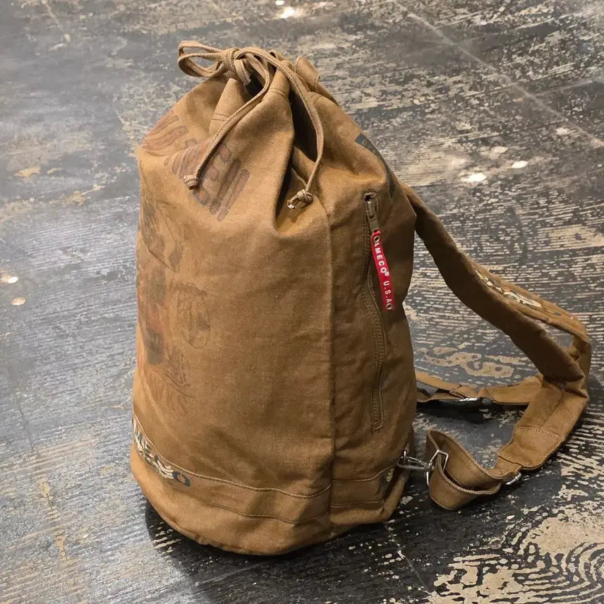 [BUNJANG] Ameeko Tomahawk Indian Printing Backpack / 아메코 토마호크 인디언 프린팅 브라운 백팩