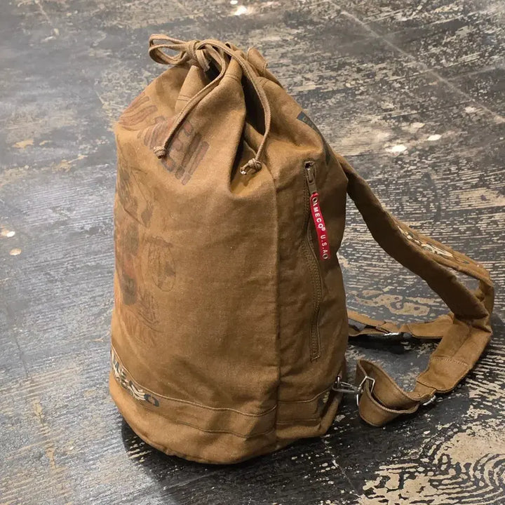 [BUNJANG] Ameeko Tomahawk Indian Printing Backpack / 아메코 토마호크 인디언 프린팅 브라운 백팩