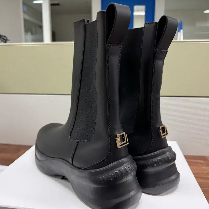 [BUNJANG] Wooyoungmi Leather High Chelsea Boots / 우영미 남성 더블레이스 레더 하이 첼시 부츠 41사이즈(265)