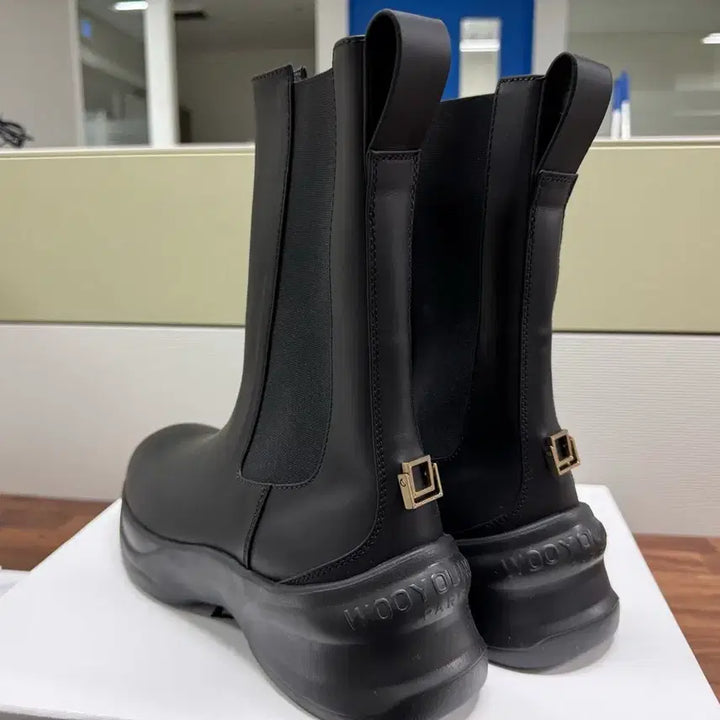 [BUNJANG] Wooyoungmi Leather High Chelsea Boots / 우영미 남성 더블레이스 레더 하이 첼시 부츠 41사이즈(265)