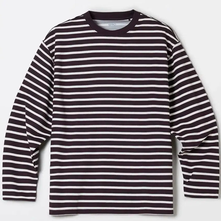 [BUNJANG] Spao Loose Fit Striped Long Sleeve T-shirt / 스파오 루즈핏 스트라이프 긴팔티