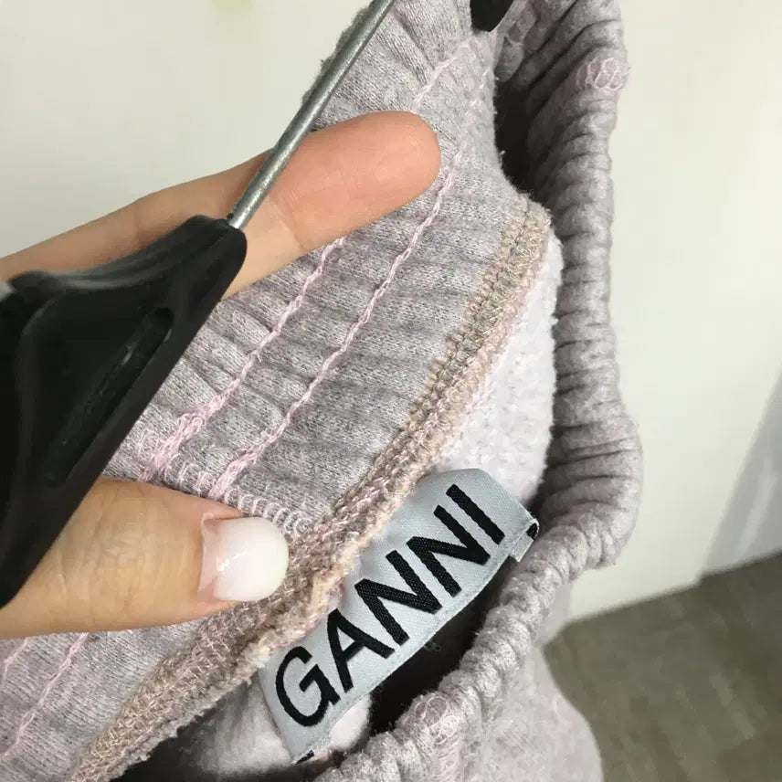 [BUNJANG] GANNI Smile Pink Sweatshirt and Pants Set S / GANNI 가니 스마일 핑크 맨투맨 팬츠 세트 S