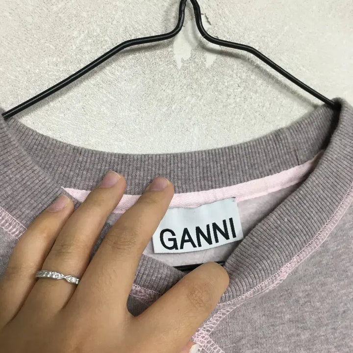 [BUNJANG] GANNI Smile Pink Sweatshirt and Pants Set S / GANNI 가니 스마일 핑크 맨투맨 팬츠 세트 S