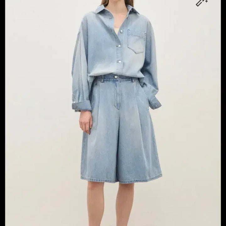 [BUNJANG] The Cashmere Dolman Sleeve Denim Shirt / 더캐시미어 돌먼 슬리브 데님 셔츠