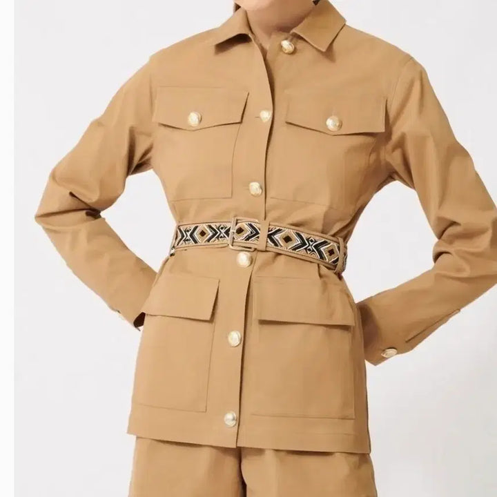 [BUNJANG] MAJE Safari Style Jacket / 마쥬  비즈 벨트자켓