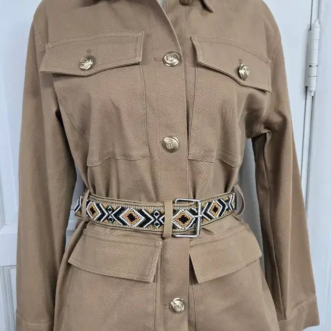 [BUNJANG] MAJE Safari Style Jacket / 마쥬  비즈 벨트자켓