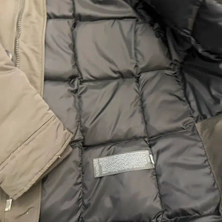[BUNJANG] Uniqlo Khaki Hooded Fur Padded Jumper / 유니클로 카키색 후드 퍼 패딩 점퍼