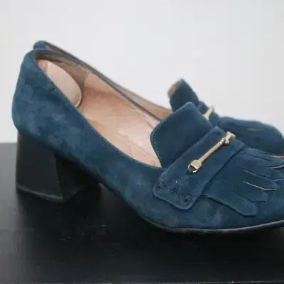 [BUNJANG] Navy Fringe Pumps Heels / (245) 프린지 장식 네이비 펌프스 힐 구두 (245)