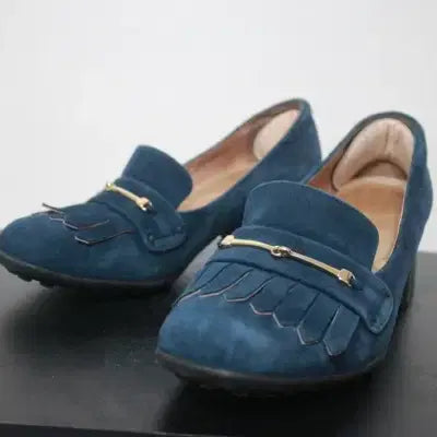 [BUNJANG] Navy Fringe Pumps Heels / (245) 프린지 장식 네이비 펌프스 힐 구두 (245)