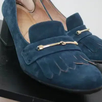 [BUNJANG] Navy Fringe Pumps Heels / (245) 프린지 장식 네이비 펌프스 힐 구두 (245)