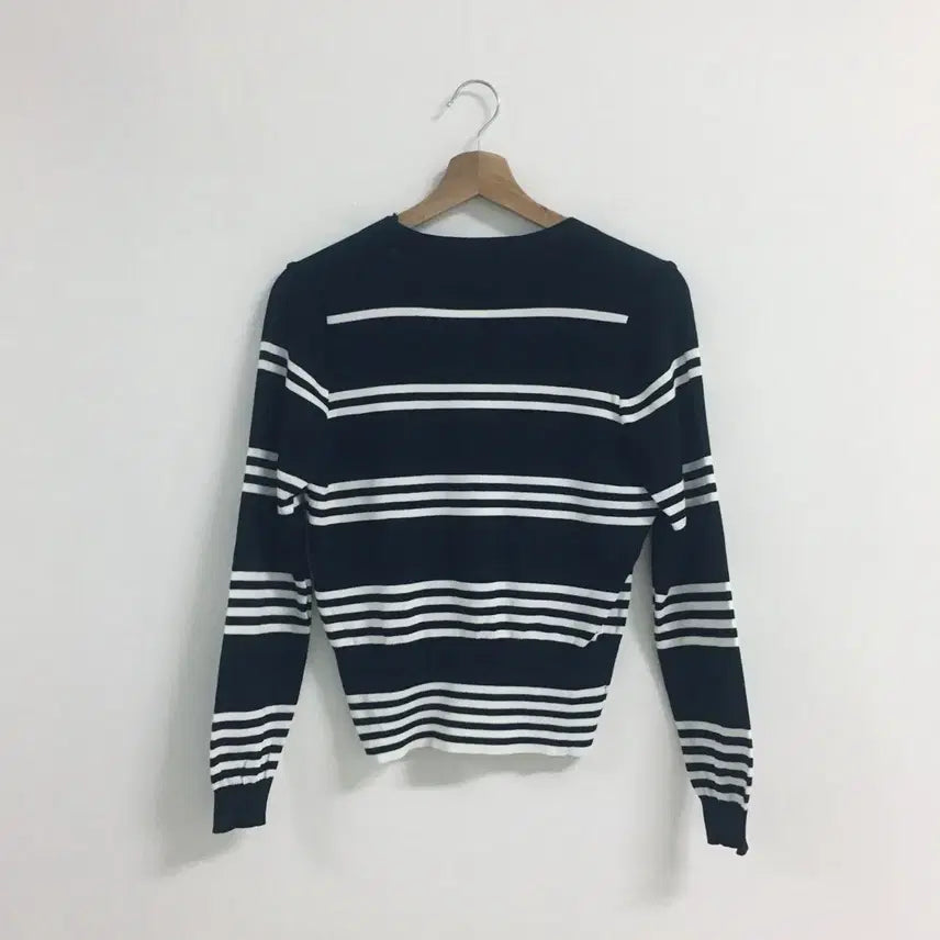 [BUNJANG] Black Striped Cardigan / [새제품] 엔바이플러스 검정 스트라이프 가디건