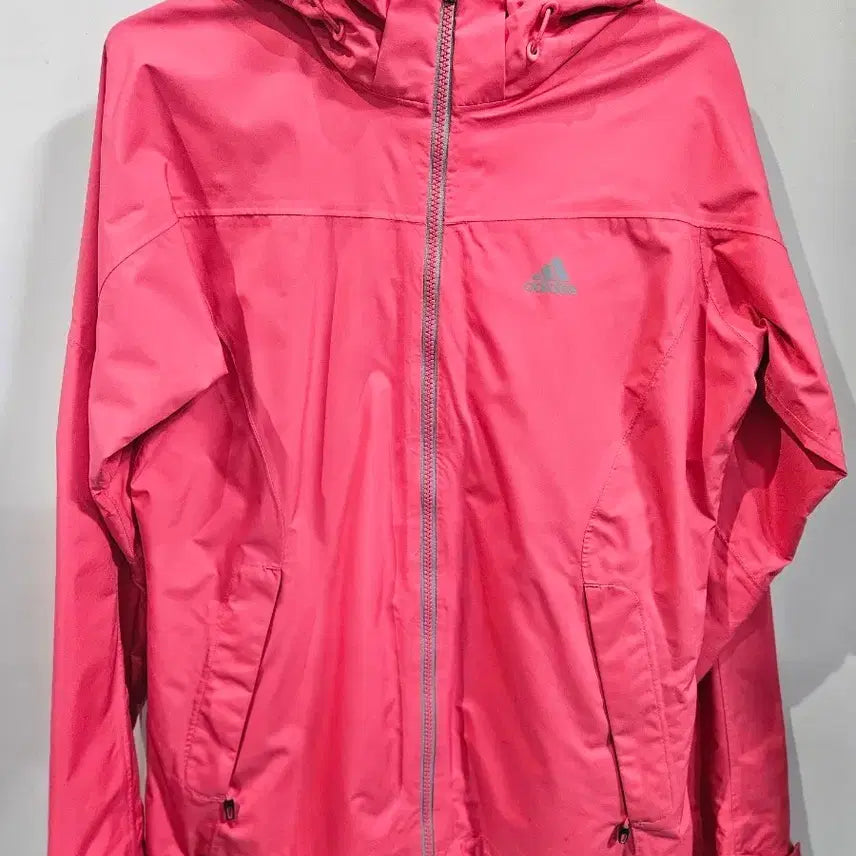 [BUNJANG] Adidas Pink Windbreaker Hooded Jacket / 아디다스 핑크색 바람막이 후드 자켓