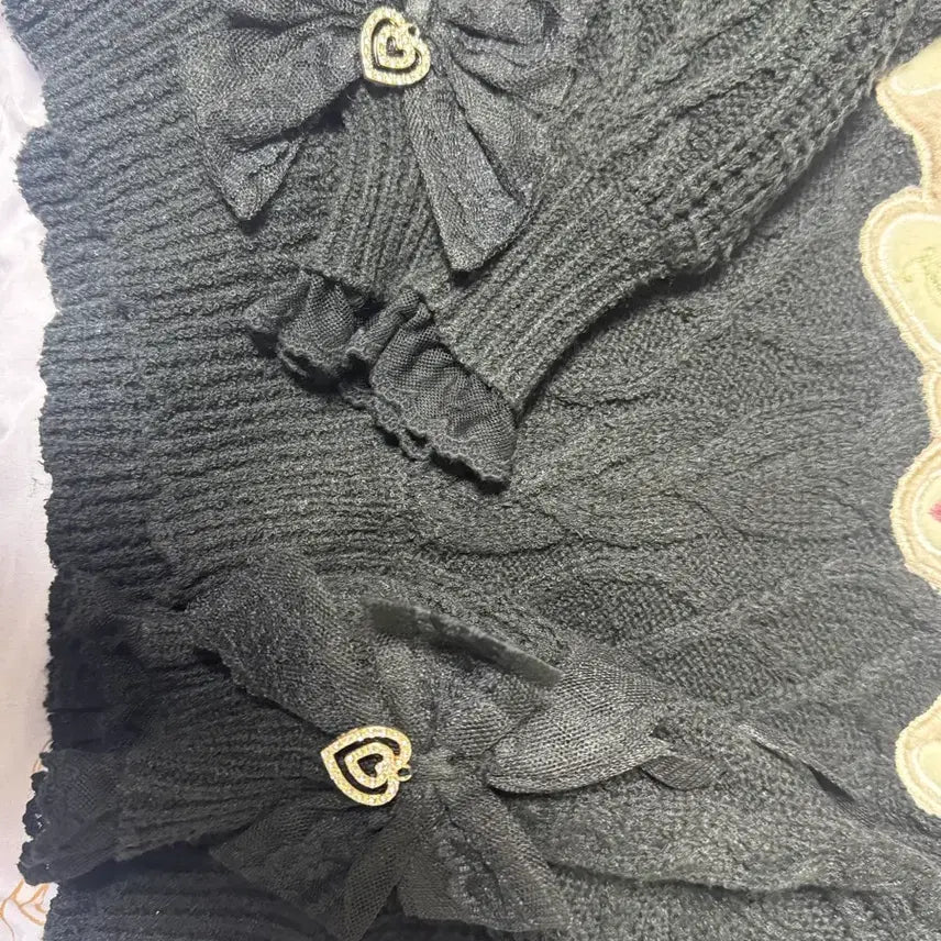 [BUNJANG] Liz Lisa Twin Bear Knit Sweater Black / 정품)리즈리사 트윈베어 니트 블랙 지뢰계 양산형 리즈리사 시허니 마즈