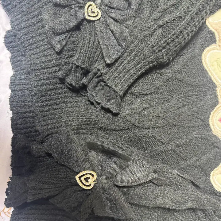 [BUNJANG] Liz Lisa Twin Bear Knit Sweater Black / 정품)리즈리사 트윈베어 니트 블랙 지뢰계 양산형 리즈리사 시허니 마즈