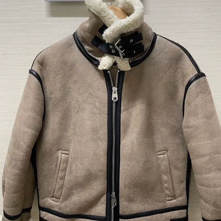 [BUNJANG] Selected Ivory Eco-Mustang Jacket / 무스탕 (셀렉티드) 아이보리 판매합니다.