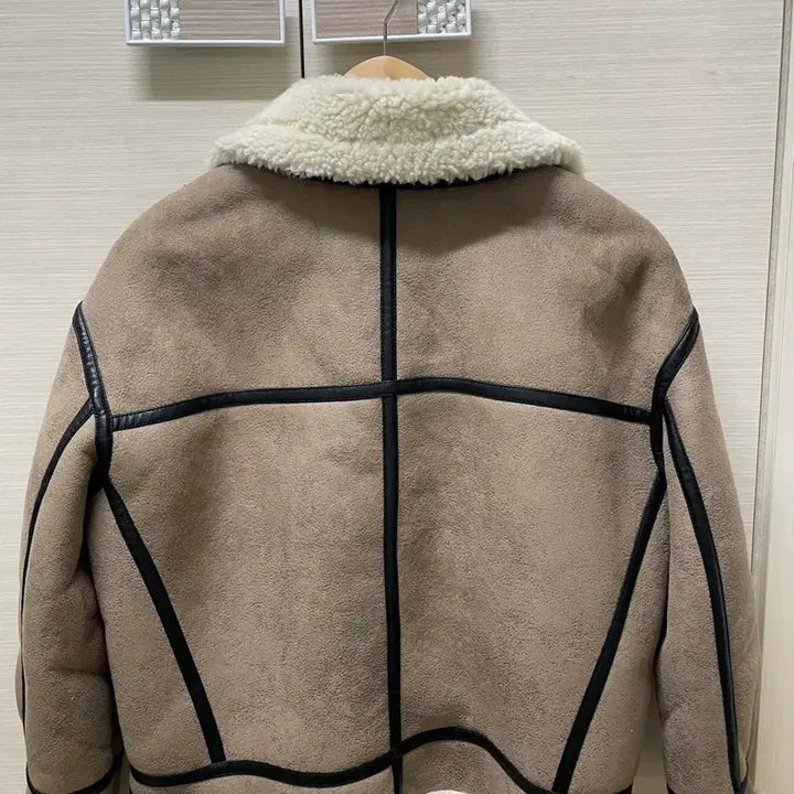 [BUNJANG] Selected Ivory Eco-Mustang Jacket / 무스탕 (셀렉티드) 아이보리 판매합니다.