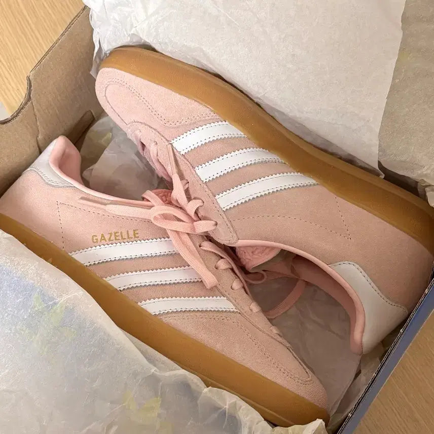 [BUNJANG] Adidas Gazelle Pink Suede Sneakers / 아디다스 가젤 핑크 스웨이드 운동화